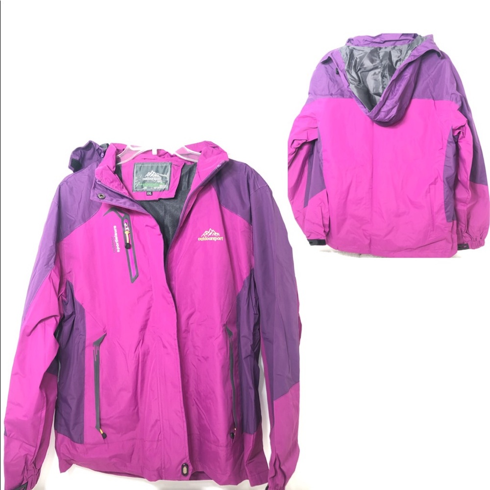Jacket waterproof women purple jacket